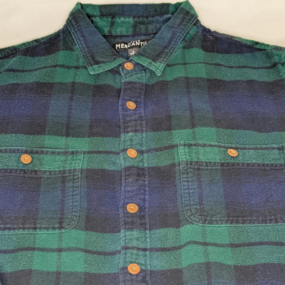 Vintage J. Crew Cotton Flannel Plaid Shirt - Picture 4 of 7